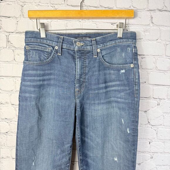 Lucky Brand High Rise Cropped Mini Bootcut Bridgette Size 10 - Picture 2 of 9